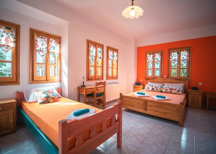 Orange House For Big Families In Damouchari - Delicious Houses