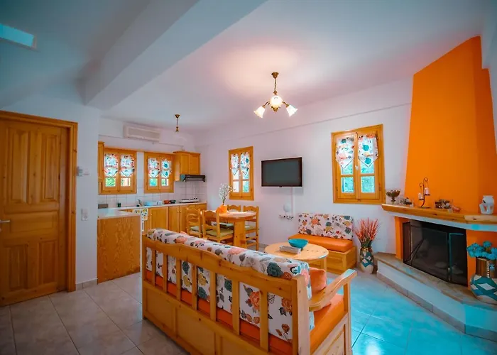 Orange House For Big Families In Damouchari - Delicious Houses
